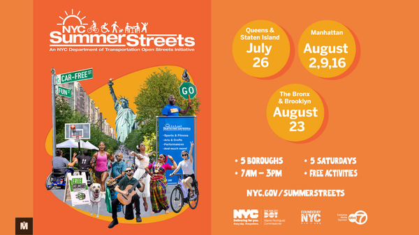 Summer Streets Returns: Car-Free Manhattan Finale on August 23